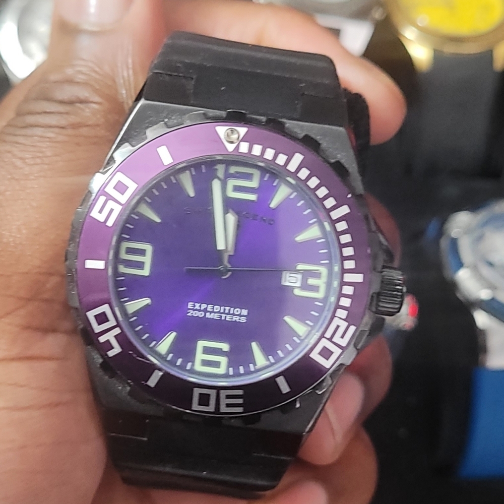 Swiss Legend Black and Purple Watch